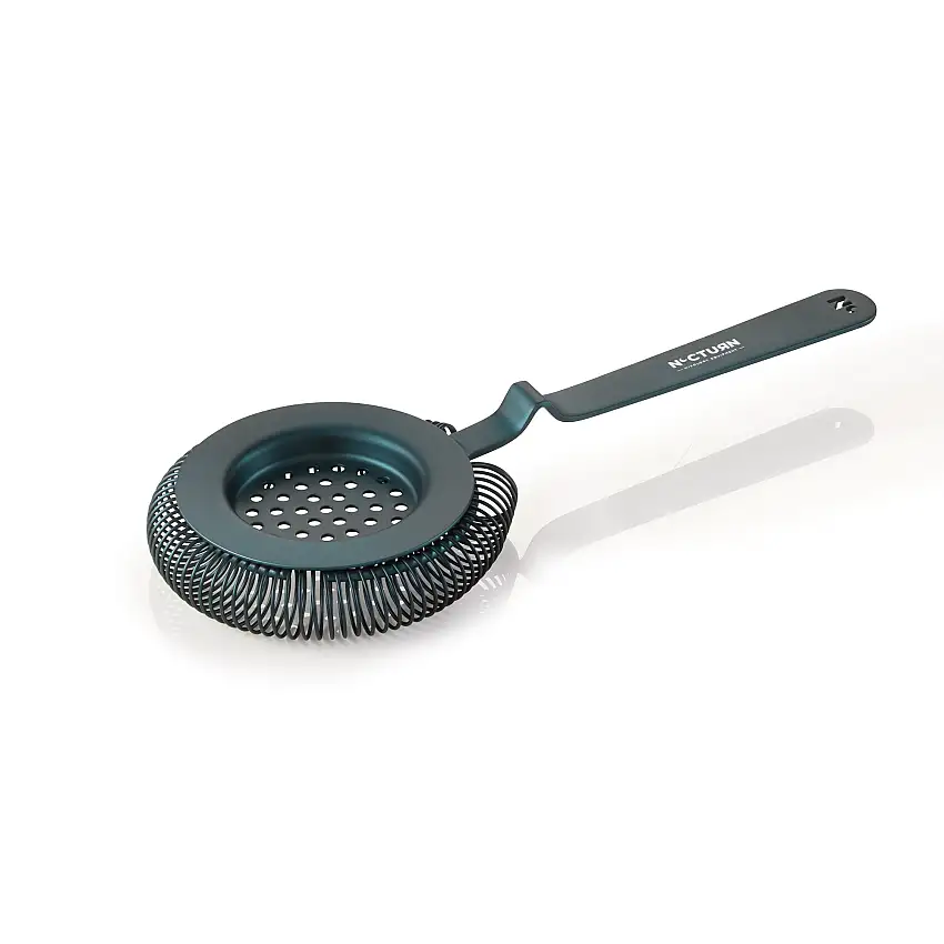 WAS Barsieb NOCTURN mit Feder, Ø 8,5 cm, 20,5 cm, blau matt - HLC, Chromnickelst