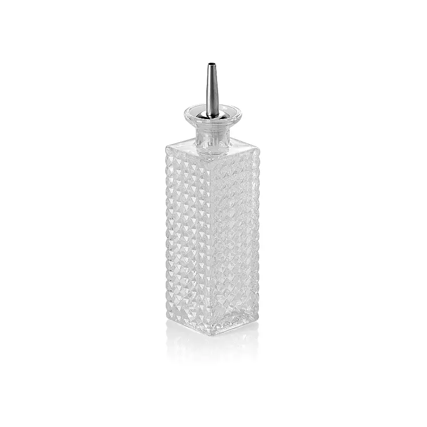 WAS Bitterflasche NOCTURN, 0,23 ltr., 5,5 x 5,5 x 17 cm, Glas, Edelstahl
