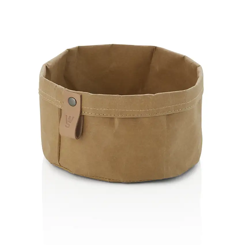 WAS Brottasche CRAFT & CRUMBLE, Ø 17 cm, Höhe 11 cm, khaki, Kraft Paper