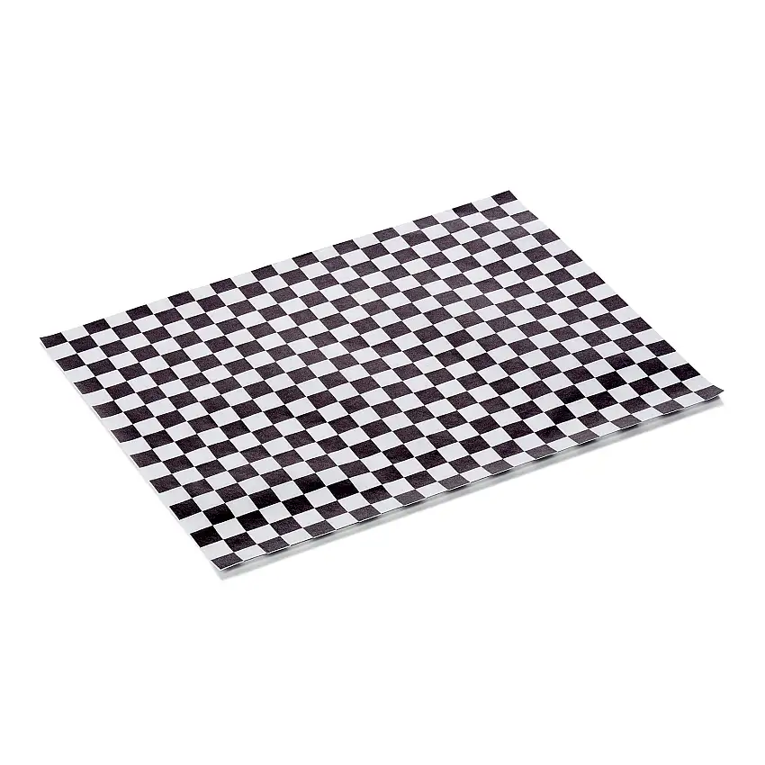 WAS Burgerpapier Schwarz Weiss Set WRAP & GO, 25 x 20, Set á 1000 Stück, Fettpap