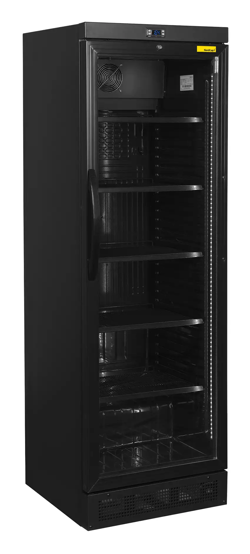 Nordcap Glastürkühlschrank KU 385 G II BLACK