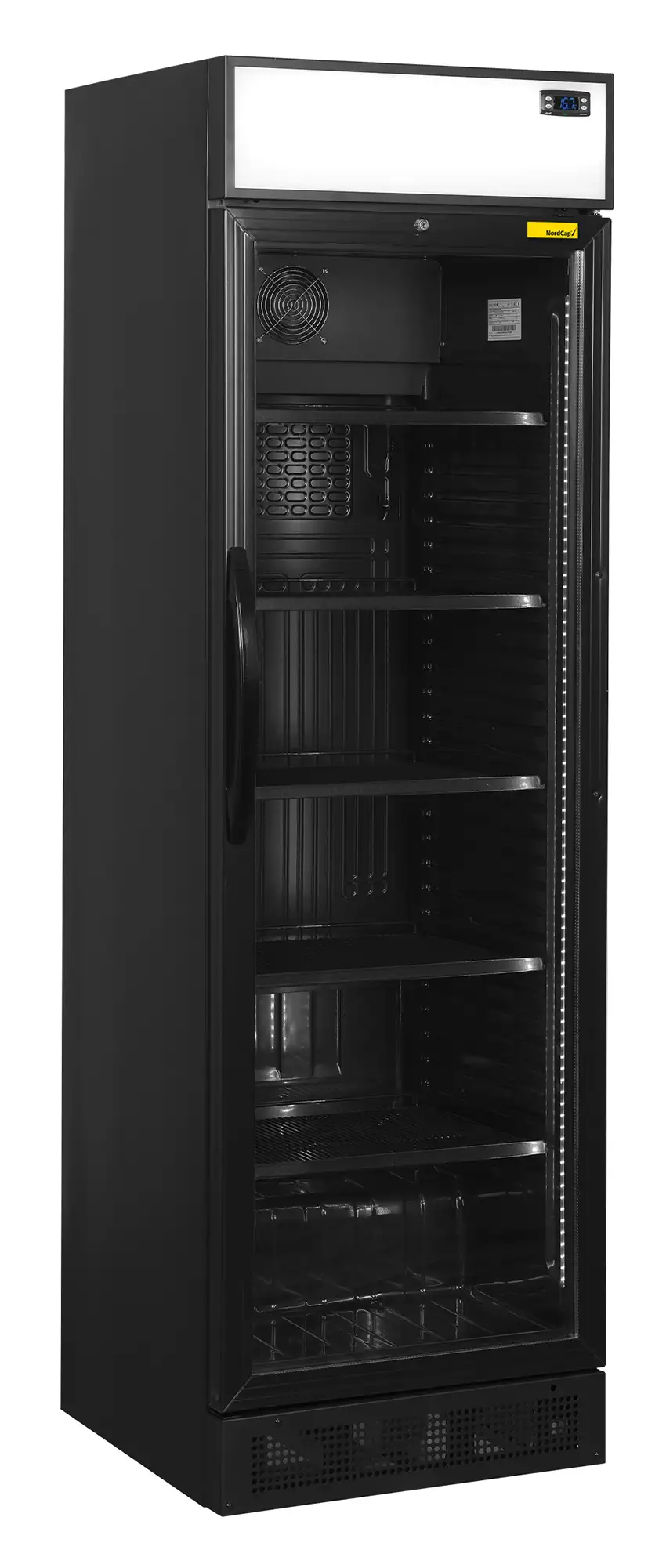Nordcap Glastürkühlschrank KU 385 G-CP II BLACK