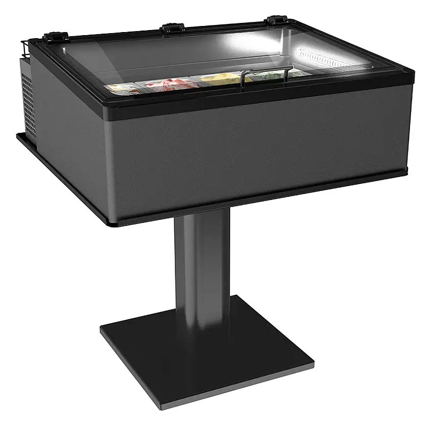 Nordcap Auftisch-Eisvitrine MINI CREAM 4V LED GRAU