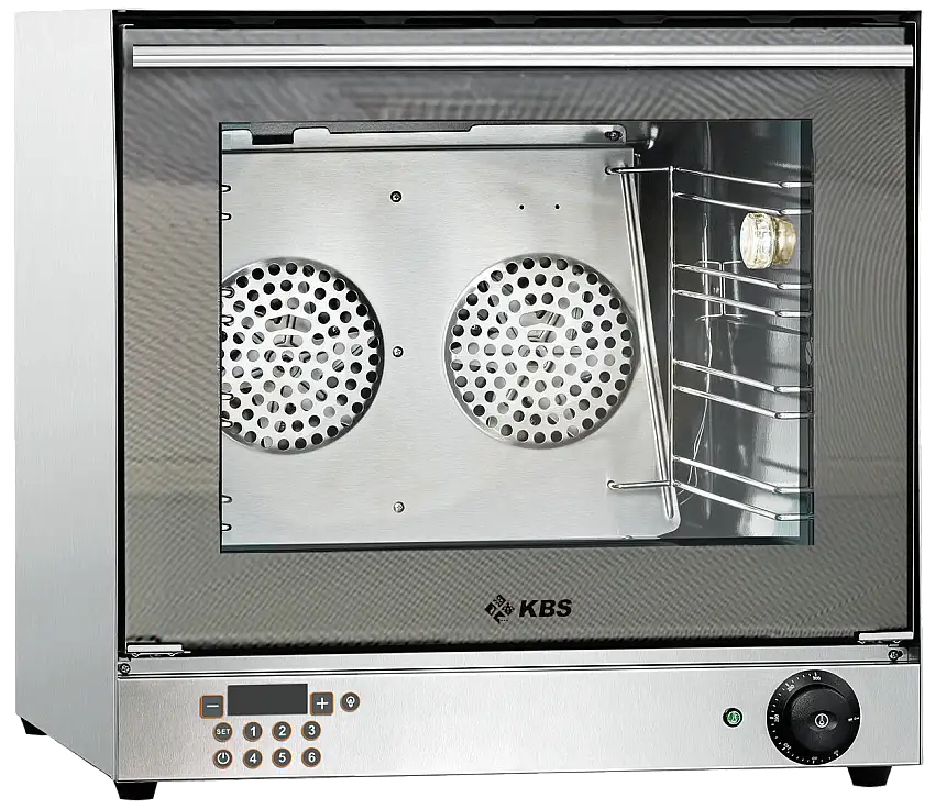 KBS Heißluftofen 2,7 kW für 4 Bleche/Roste 430x320mm und digitaler Zeitanzeige