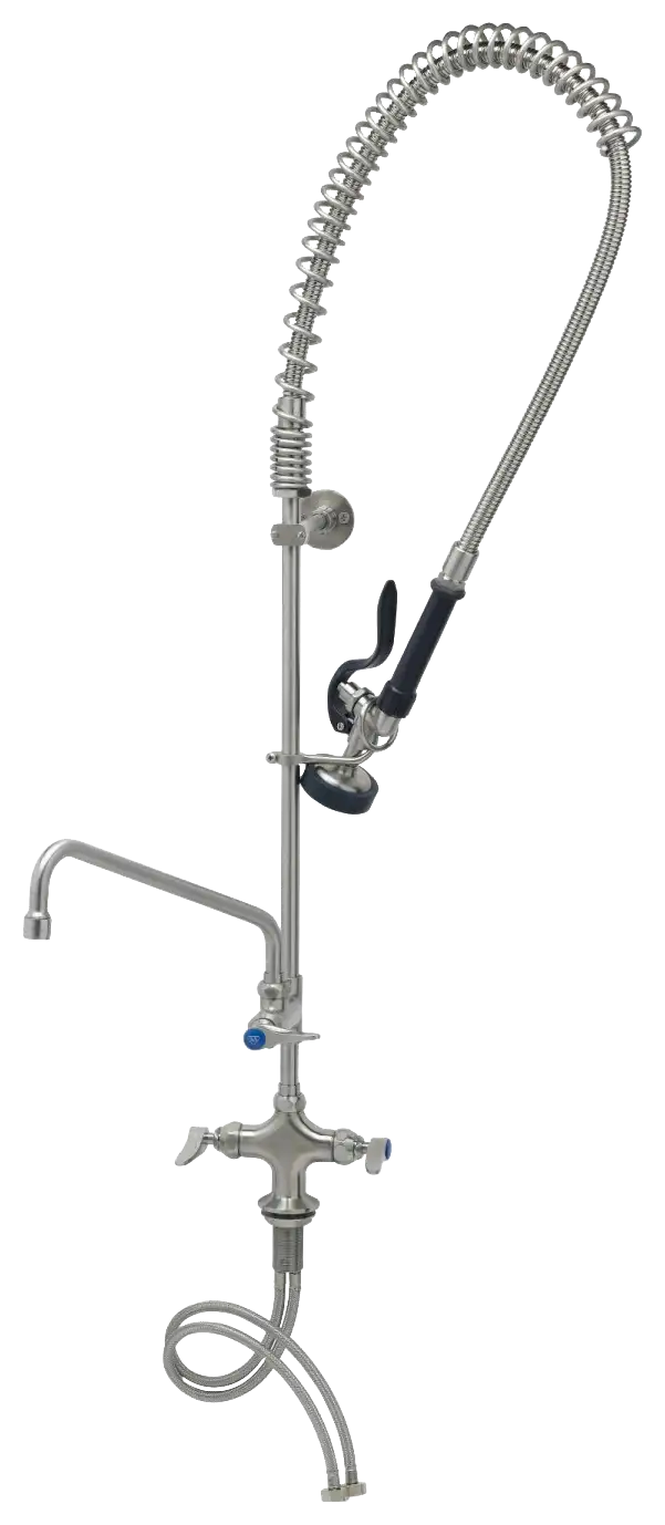 KBS EVERSTEEL Edelstahl 2-Hebelmischer 1-Loch mit Schwenkhahn und HIGH-FLOW Brau
