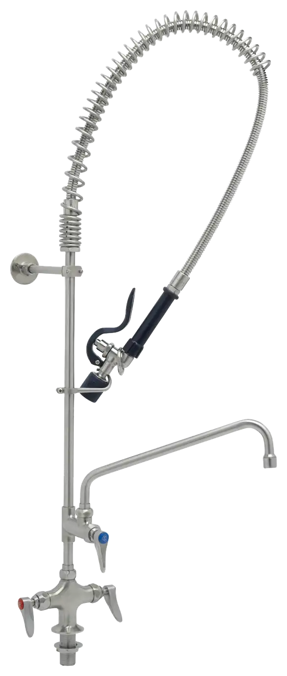 KBS EVERSTEEL Edelstahl 2-Hebelmischer 1-Loch mit Schwenkhahn mit LOW-FLOW Braus