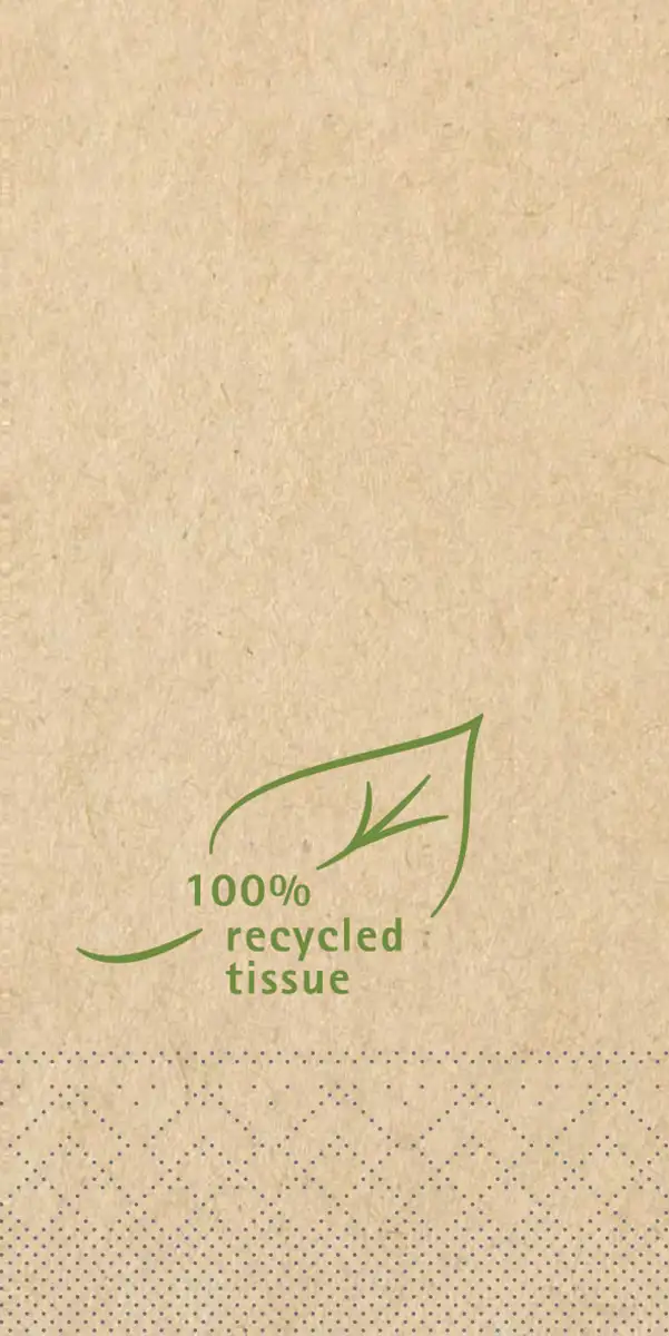 Mank Serviette Recycled Tissue 33 x 33 cm 1/8 Falz