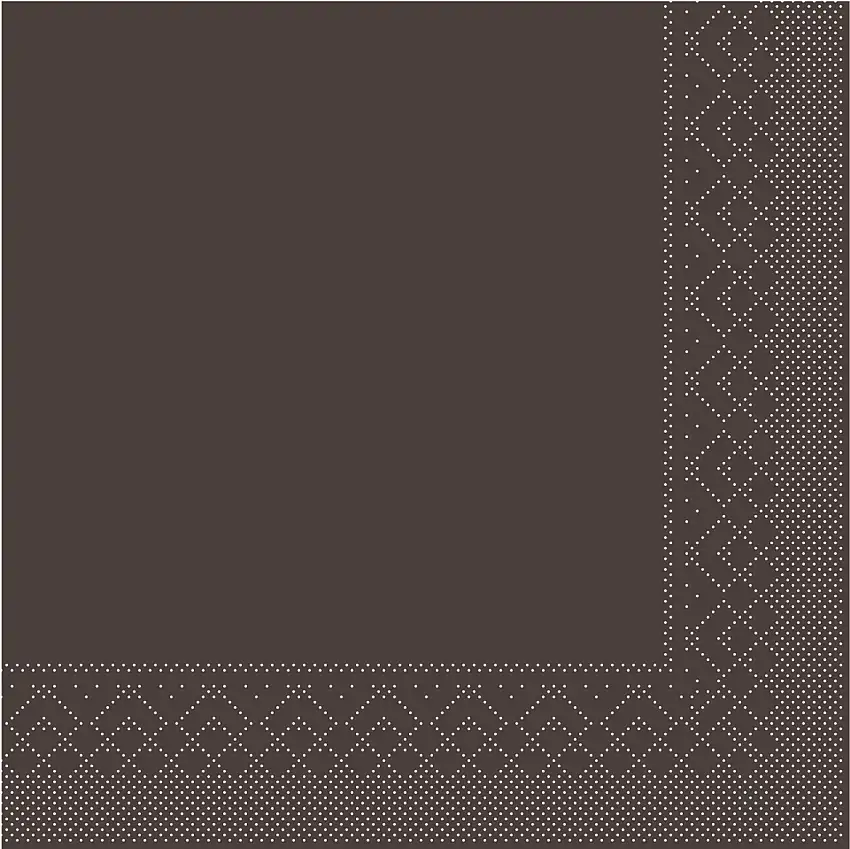 Mank Serviette Basic braun 33 x 33 cm 1/4 Falz