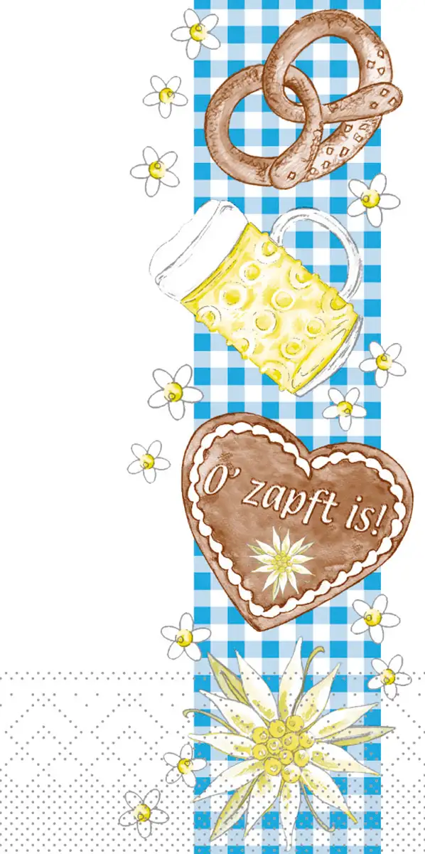 Mank Serviette Bayern 33 x 33 cm 1/8 Falz