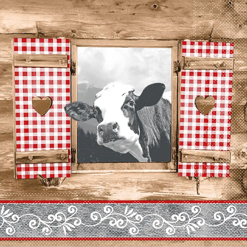 Mank Serviette Almblick 33 x 33 cm 1/4 Falz