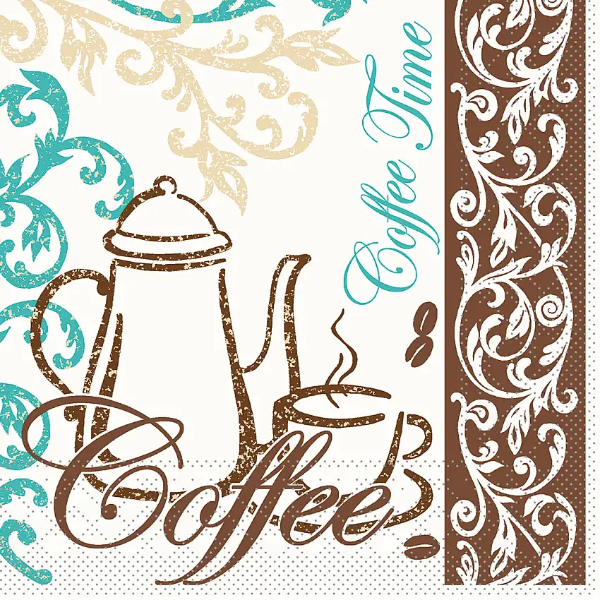 Mank Serviette Coffee 33 x 33 cm 1/4 Falz