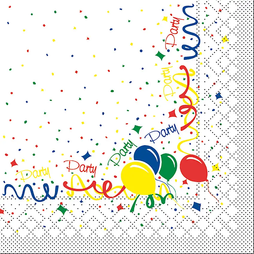 Mank Serviette Party 33 x 33 cm 1/4 Falz