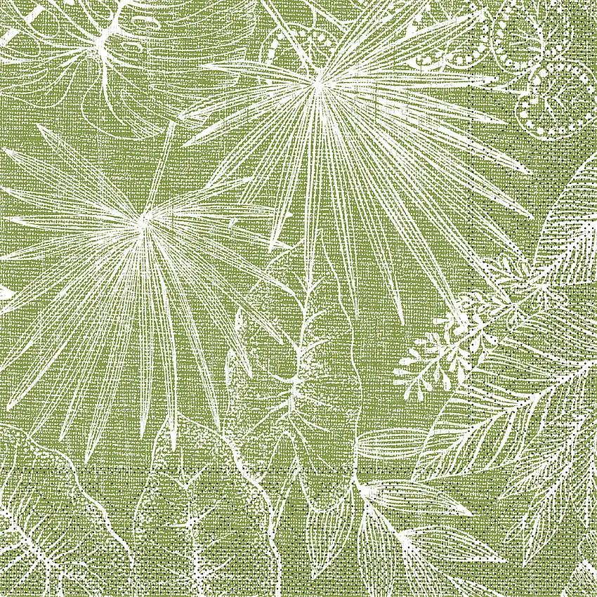 Mank Serviette Kona oliv 33 x 33 cm 1/4 Falz