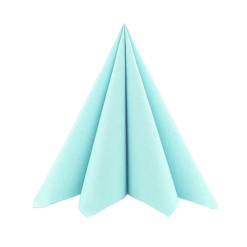 Mank Serviette Basic sky 33 x 33 cm 1/4 Falz