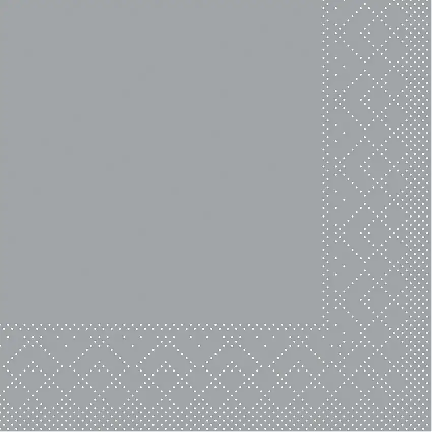 Mank Serviette Basic grau 24 x 24 cm 1/4 Falz
