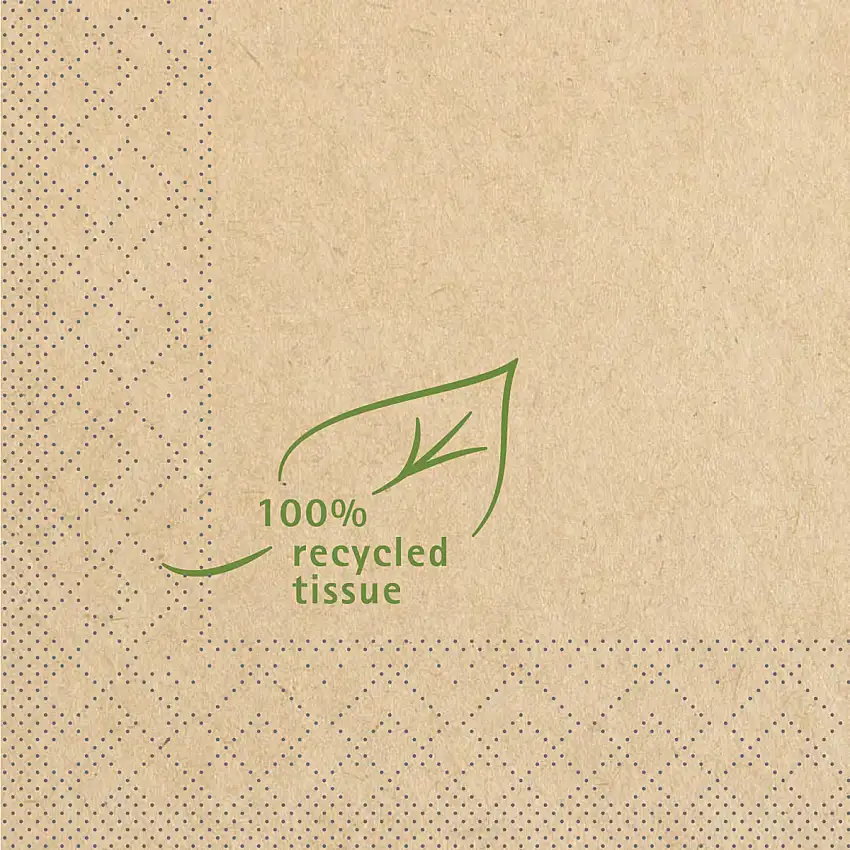 Mank Serviette Recycled Tissue 24 x 24 cm 1/4 Falz