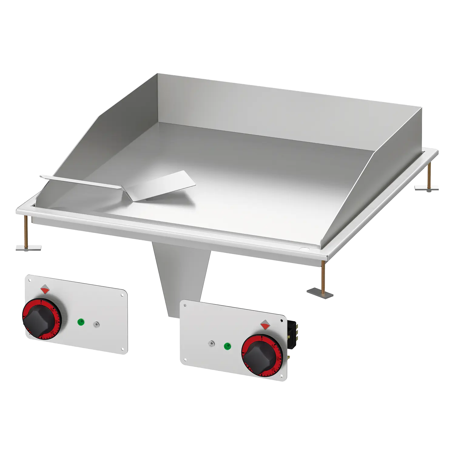 RM Gastro Grillplatte 56x55 drop-in elektrisch verchromt glatt 400 V / RM - FTLD