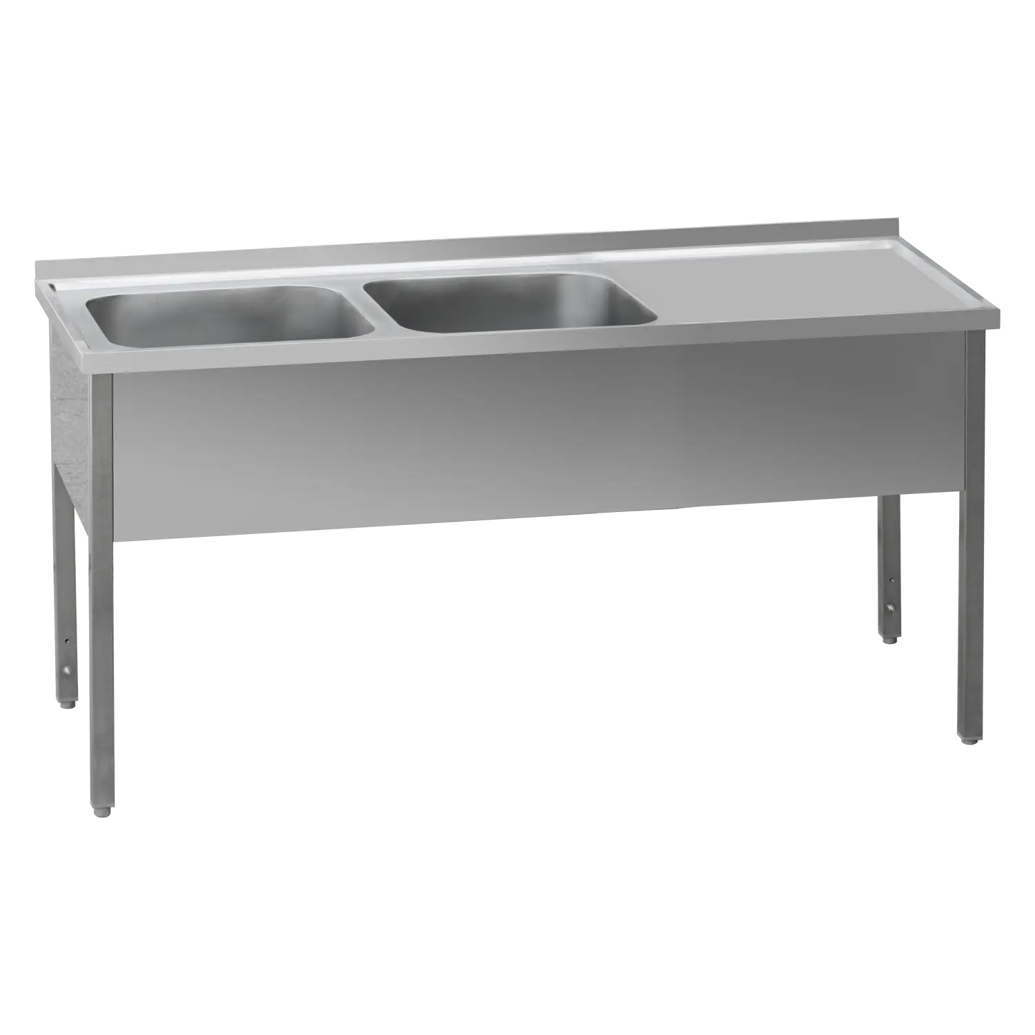 RM Gastro Spültisch 160x70x90 - 2x Spülbecken 50x40x30 Abtropffläche rechts / RE