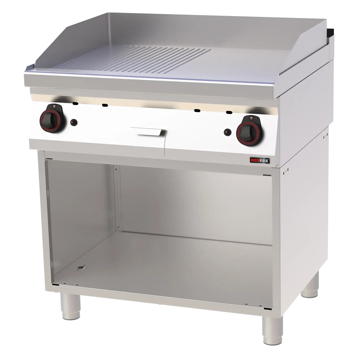 RM Gastro Grillplatte 80x51 Gas kombiniert mit Unterbau / REDFOX - FTHR 70/80 G