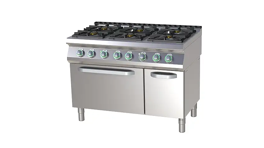 RM Gastro Gasherd mit elektrischem statischem Backofen / RM - SPST 7120B/21 GE