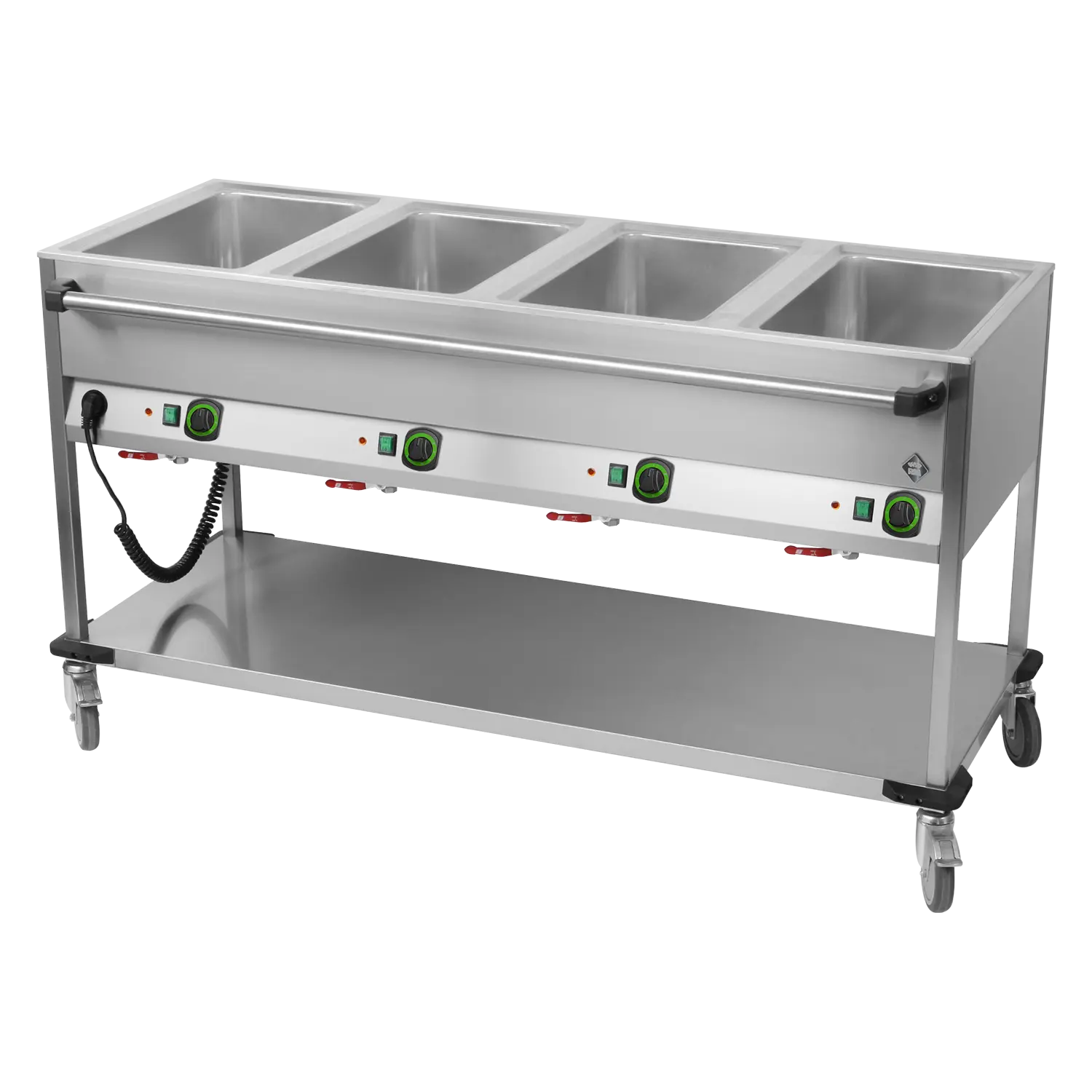 RM Gastro Bain Marie fahrbar elektrisch GN 4-1/1 Steuerung auf der längeren Seit