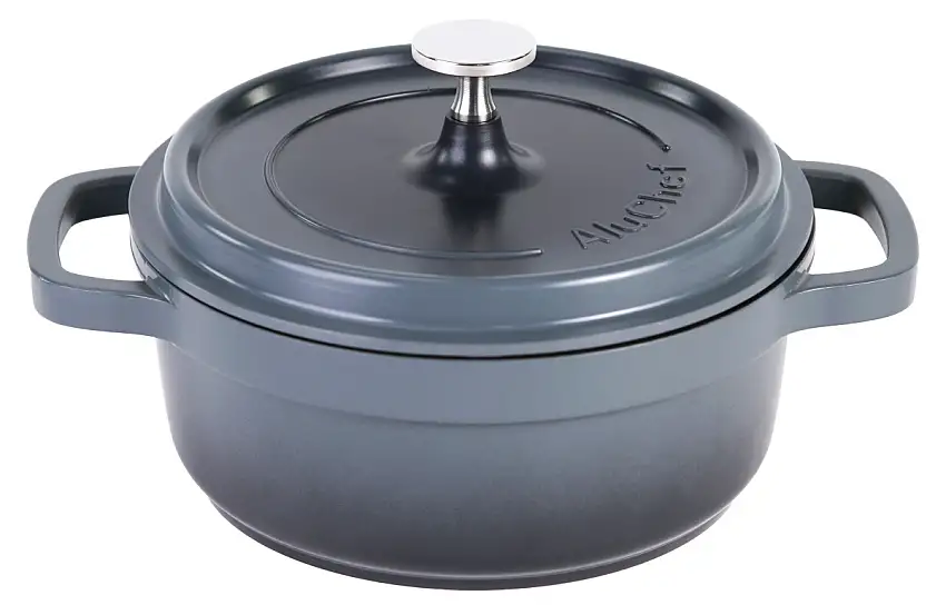 Contacto AluChef® Cocotte, rund 20 cm / grau Durchmesser innen: 20 cm, Höhe: 8 c