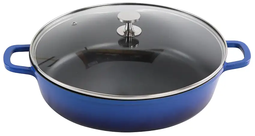 Contacto AluChef® Bräter, rund 32 cm / blau Durchmesser innen: 32 cm, Höhe: 8 cm