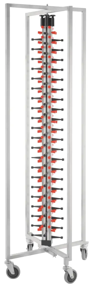 Contacto Tellerstapler, fahrbar 65 cm Länge: 65 cm, Breite: 60 cm, Höhe: 190 cm,