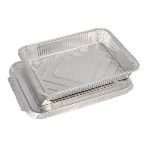 Papstar Menüschalen + Deckel, Alu ungeteilt 0,93 l 3 cm x 17,7 cm x 22,5 cm
