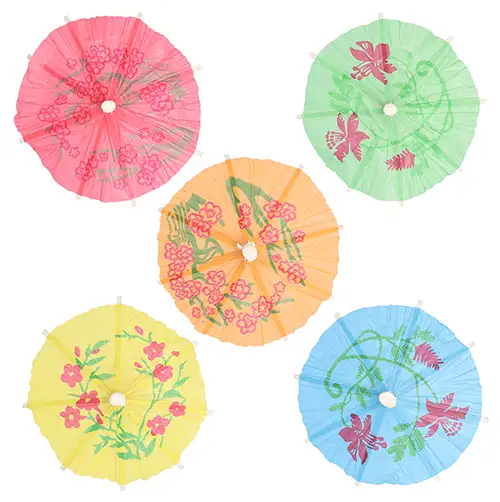 Papstar Deko-Picker 10 cm farbig sortiert "Eisschirmchen Asia"