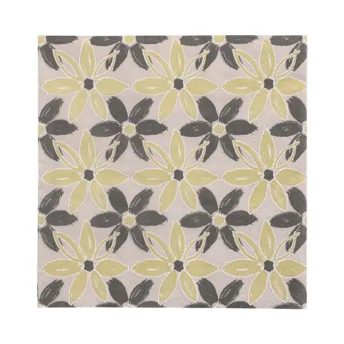 Papstar Servietten, 3-lagig 1/4-Falz 33 cm x 33 cm "Dark Flowers"