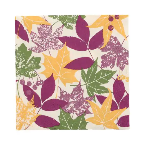 Papstar Servietten, 3-lagig 1/4-Falz 33 cm x 33 cm "Autumn Leaves"