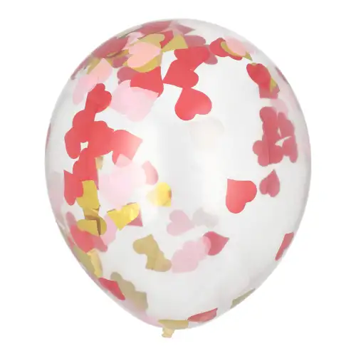 Papstar Luftballons Ø 29 cm mit Herz-Konfetti
