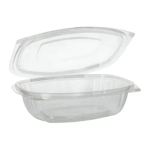 PAPSTAR Feinkost- und Salatschalen mit Klappdeckeln, PLA pure 750 ml 6,6 cm