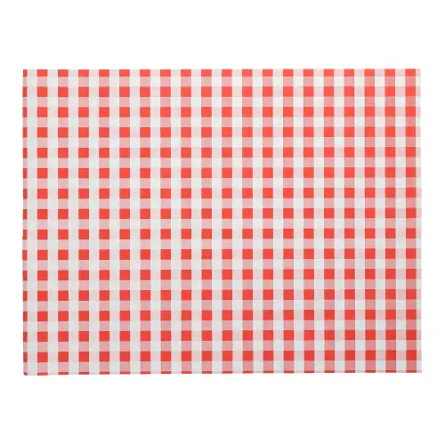 Papstar Tischsets, Papier 30 cm x 40 cm rot "Vichy Karo"