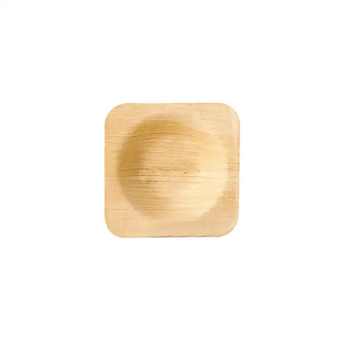 Papstar Schalen, Palmblatt "pure" eckig 6 cm x 6 cm x 1,3 cm