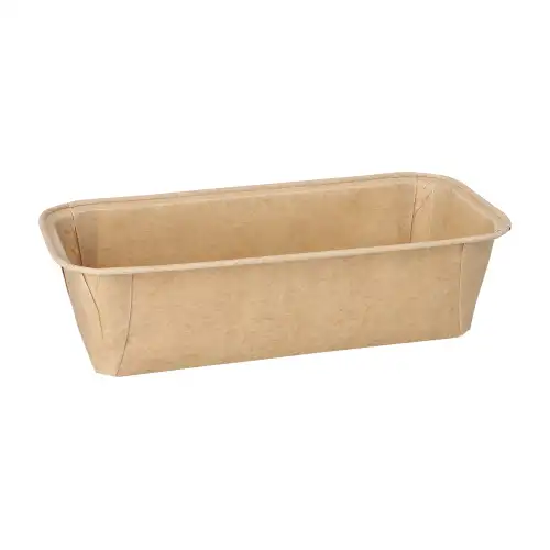 Papstar Backformen eckig 1033 ml 6,1 cm x 10,8 cm x 23 cm braun