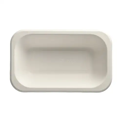 Papstar Siegelschalen Zuckerrohr 950 ml 5,6 cm x 15 cm x 24 cm weiss