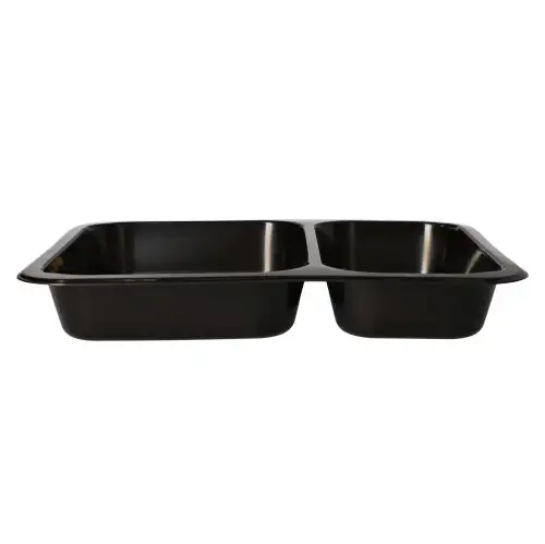 PAPSTAR Mikrowellenschalen, PP 2-geteilt 866 ml 3,2 cm x 22,7 cm x 17,8 cm sc