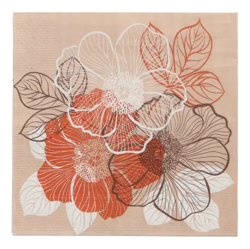 Papstar Servietten, 3-lagig 1/4-Falz 33 cm x 33 cm "Bouquet"