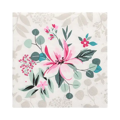 Papstar Servietten, 3-lagig 1/4-Falz 33 cm x 33 cm "Rosalie"