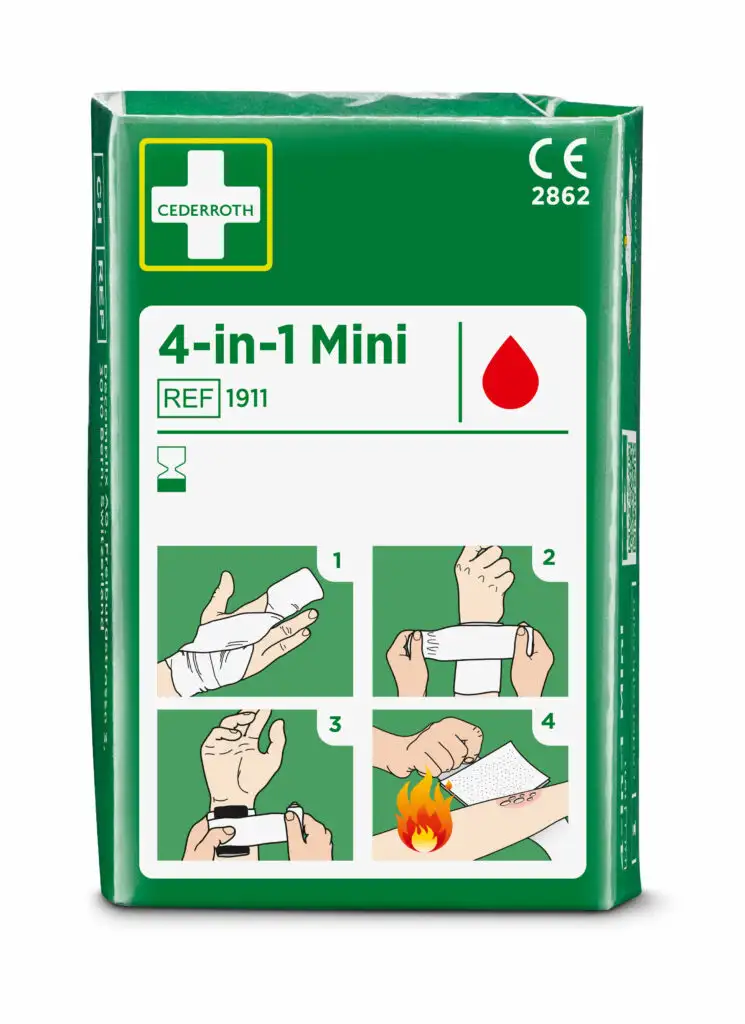 Papstar "Cederroth" 4 in 1 Blutstiller "mini" Wundverband Set