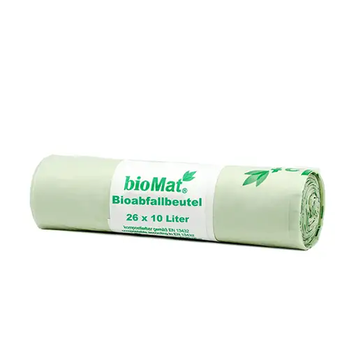 Papstar "bioMat" Kompostbeutel auf Stärkebasis 10 l 50 cm x 42 cm mit Tragegriff