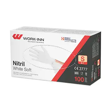 Papstar "WORK-INN/PS" Handschuhe Nitril puderfrei "White Soft" weiss Größe: S