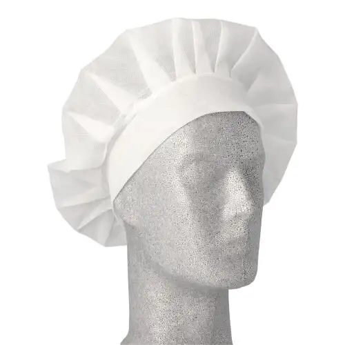 Papstar "WORK-INN/-PS" Kochmützen, Vlies Ø 30 cm · 17 cm weiss "France"