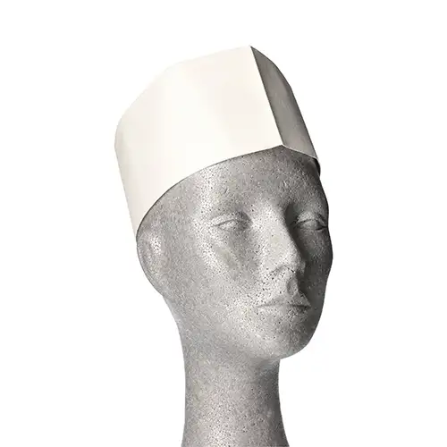 Papstar "WORK-INN/-PS" Schiffchen, Krepp 8,5 cm x 27,5 cm weiss Größe: 55 - 62