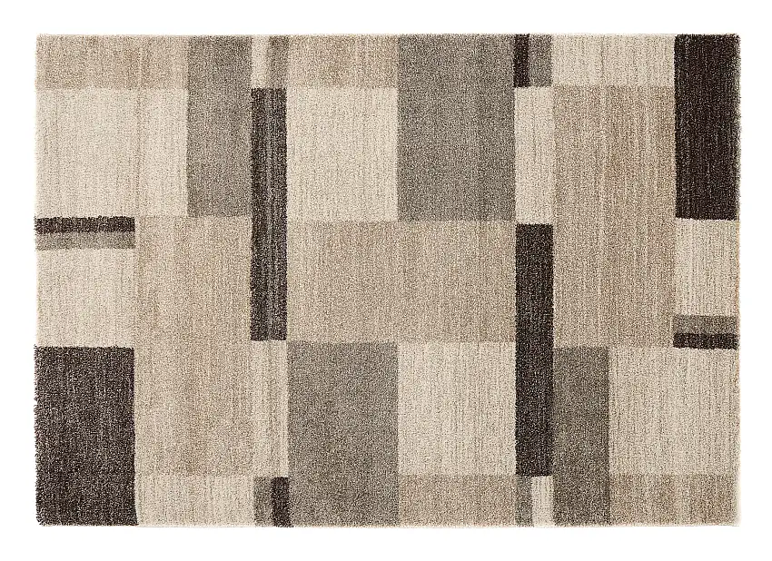 Webteppich Castle Diamant Beige-Braun 65 x 130 cm