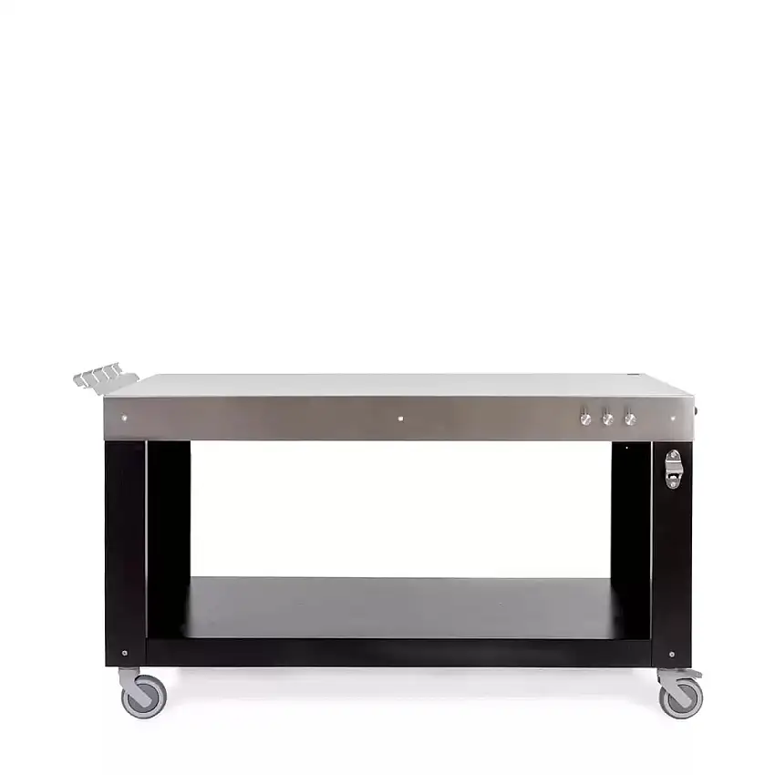Alfa Forni Edelstahl-Arbeitstisch, 130 cm x 90 cm , Edelstahl Schwarz