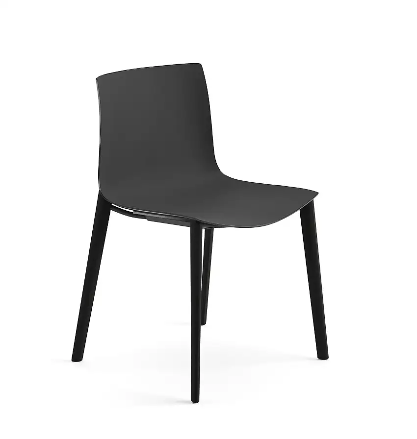 Arper - Catifa 46 Stuhl, einfarbig, wenge / schwarz #0355