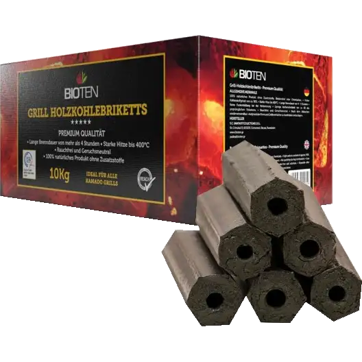 BIOTEN Holzkohlebriketts, 10kg